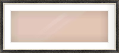 Black & Champagne Silver Reverse Frame for 30 × 10in artwork, with Smooth White Single Mount