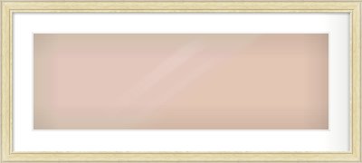 Ivory Reverse Frame for 30 × 10in artwork, with Smooth White Single Mount