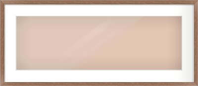 Walnut Flat Frame for 30 × 10in artwork, with Smooth White Single Mount