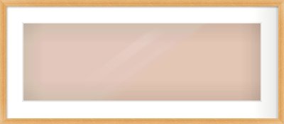 Oak Veneer Flat Frame for 30 × 10in artwork, with Smooth White Single Mount
