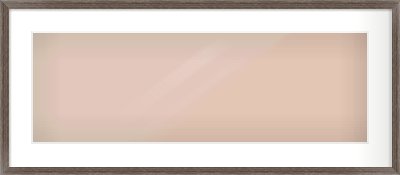 Dark Walnut Flat Frame for 30 × 10in artwork, with Smooth White Single Mount