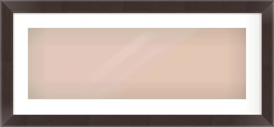Brown Flat Frame for 30 × 10in artwork, with Smooth White Single Mount