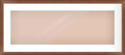 Brown Cushion Frame for 30 × 10in artwork, with Smooth White Single Mount