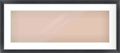 Black Wood Grain Flat Frame for 30 × 10in artwork, with Smooth White Single Mount