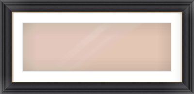 Black/Gold Scoop Frame for 30 × 10in artwork, with Smooth White Single Mount
