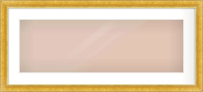 Gold Reverse Frame for 30 × 10in artwork, with Smooth White Single Mount