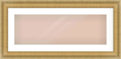 Gold Scoop Frame for 30 × 10in artwork, with Smooth White Single Mount