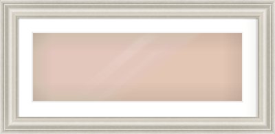 Silver Scoop Frame for 30 × 10in artwork, with Smooth White Single Mount
