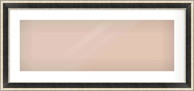 Black & Champagne Silver Spoon Frame for 30 × 10in artwork, with Smooth White Single Mount