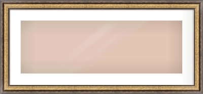 Gold Spoon Frame for 30 × 10in artwork, with Smooth White Single Mount