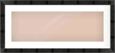 Black Flat Frame for 30 × 10in artwork, with Smooth White Single Mount