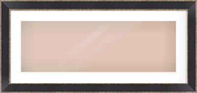 Black & Champagne Silver Bevel Frame for 30 × 10in artwork, with Smooth White Single Mount