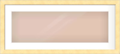 Gold Face, Black Sides Flat Frame for 30 × 10in artwork, with Smooth White Single Mount