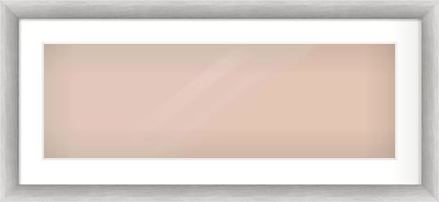 Silver Cushion Frame for 30 × 10in artwork, with Smooth White Single Mount