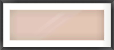 Brushed Black Flat Frame for 30 × 10in artwork, with Smooth White Single Mount
