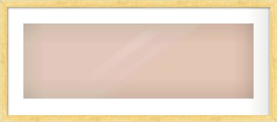 Brushed Gold with Black Sides Flat Frame for 30 × 10in artwork, with Smooth White Single Mount