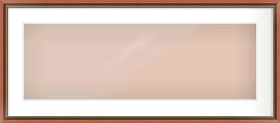 Brown Spoon Frame for 30 × 10in artwork, with Smooth White Single Mount