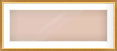 Gold Reverse Frame for 30 × 10in artwork, with Smooth White Single Mount