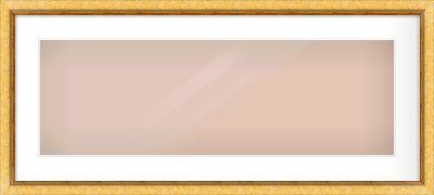 Gold Leaf Flat Frame for 30 × 10in artwork, with Smooth White Single Mount