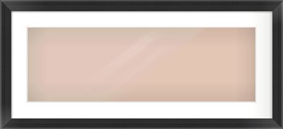 Black Scoop Frame for 30 × 10in artwork, with Smooth White Single Mount