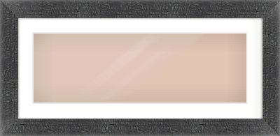Carbon Flat Frame for 30 × 10in artwork, with Smooth White Single Mount