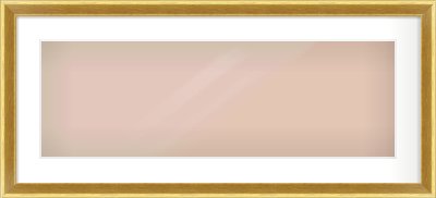 Gold Cushion Frame for 30 × 10in artwork, with Smooth White Single Mount
