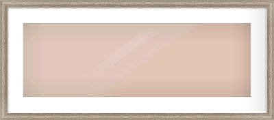 Silver Cushion Frame for 30 × 10in artwork, with Smooth White Single Mount