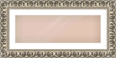 Silver Reverse Frame for 30 × 10in artwork, with Smooth White Single Mount