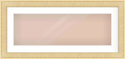 Gold Flat Frame for 30 × 10in artwork, with Smooth White Single Mount