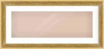 Gold Flat Frame for 30 × 10in artwork, with Smooth White Single Mount