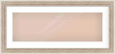 Silver Flat Frame for 30 × 10in artwork, with Smooth White Single Mount