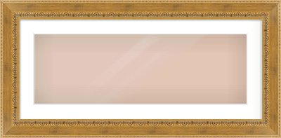 Gold Reverse Frame for 30 × 10in artwork, with Smooth White Single Mount