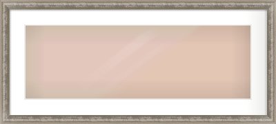 Silver Dome Frame for 30 × 10in artwork, with Smooth White Single Mount