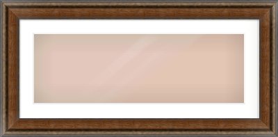 Walnut / Pewter Spoon Frame for 30 × 10in artwork, with Smooth White Single Mount