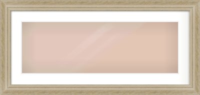 Ivory Scoop Frame for 30 × 10in artwork, with Smooth White Single Mount