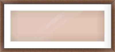 Brown Flat Frame for 30 × 10in artwork, with Smooth White Single Mount