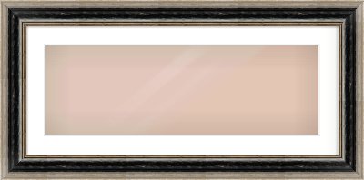 Black & Champagne Silver Spoon Frame for 30 × 10in artwork, with Smooth White Single Mount