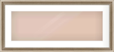 Silver Cushion Frame for 30 × 10in artwork, with Smooth White Single Mount