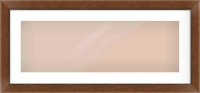Brown Flat Frame for 30 × 10in artwork, with Smooth White Single Mount