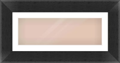 Black Flat Frame for 30 × 10in artwork, with Smooth White Single Mount
