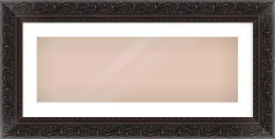 Black Reverse Frame for 30 × 10in artwork, with Smooth White Single Mount