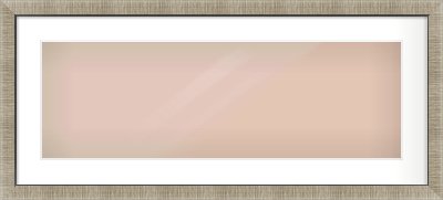 Silver & Black Sided Flat Frame for 30 × 10in artwork, with Smooth White Single Mount