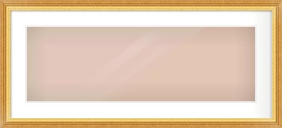 Gold Reverse Frame for 30 × 10in artwork, with Smooth White Single Mount