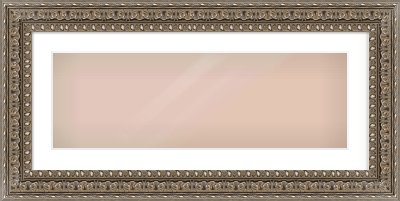Silver Reverse Frame for 30 × 10in artwork, with Smooth White Single Mount