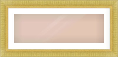 Gold Reverse Frame for 30 × 10in artwork, with Smooth White Single Mount
