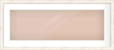 White Scoop Frame for 30 × 10in artwork, with Smooth White Single Mount