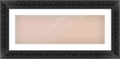 Black Reverse Frame for 30 × 10in artwork, with Smooth White Single Mount