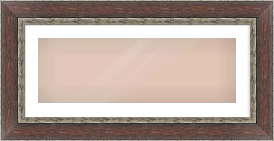 Brown Reverse Frame for 30 × 10in artwork, with Smooth White Single Mount