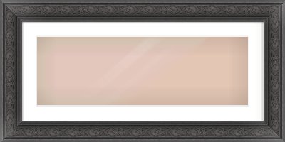 Black Spoon Frame for 30 × 10in artwork, with Smooth White Single Mount