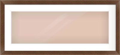 Brown Flat Frame for 30 × 10in artwork, with Smooth White Single Mount